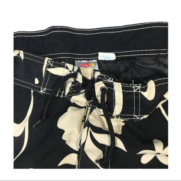 SH33 Sand & Sun Hawaiian Floral Swim Trunks L - Picture 3 of 5